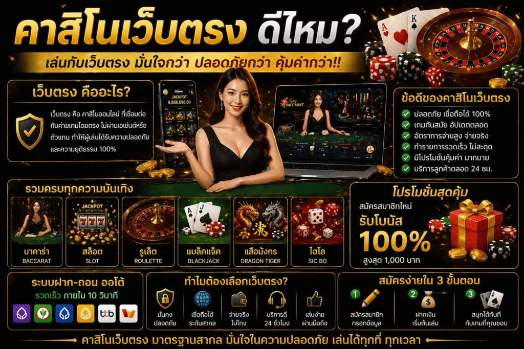 คาสิโนเว็บตรงดีไหม